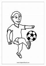 Ausmalbilder Spielt Megaworkbook Kids Fußball Fussball sketch template