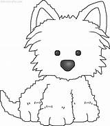 Westie Terrier Highland Coloring West Dog Clipart Cute Drawings Dibujos Westies Puppy Printable Pages Tiernos Cartoon Animal Dibujo Perros Animals sketch template