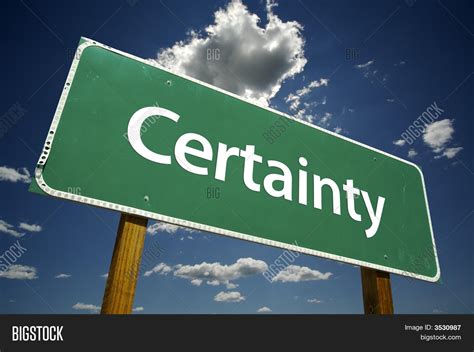 certainty road sign image photo  trial bigstock