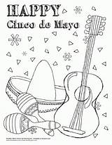 Mayo Cinco Coloring Pages Printable Kids Color Happy Print Worksheets Sheets Colouring Instruments Fun Mayonnaise Large Develop Ages Creativity Recognition sketch template