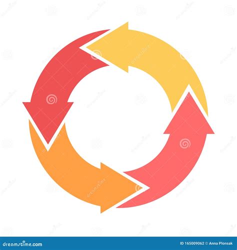 diagram circle   colored arrows icon diagram vector illustration stock illustration