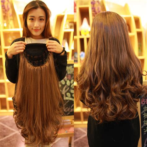 2019 periwig half wig female long curly hair big wavy fluffy pear flower fashion long hair