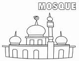 Mosque Coloring Pages Mosque2 sketch template