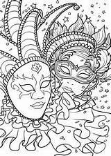 Fasching Karneval Venedig Mandalas Maske Malbuch Erwachsene sketch template
