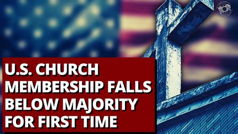 u s church membership falls below majority for first time youtube