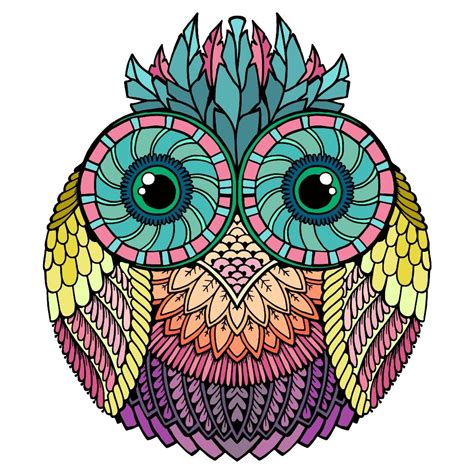 pin  krishna koontz  owls colorful art mandala drawing mandala art