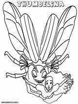 Thumbelina Coloring Pages sketch template