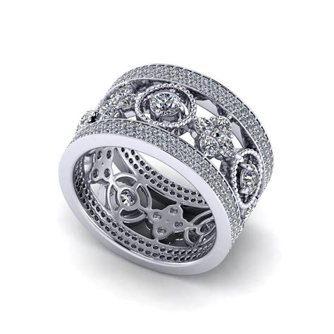 wide diamond eternity band jewelry designs