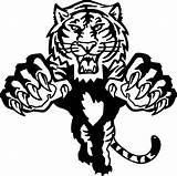 Tiger Coloring Logo Tigers Pages Clipart Football Paw Logos Clip Mascot Clemson Body Auburn Drawing Head Richmond Paws Detail Lsu sketch template