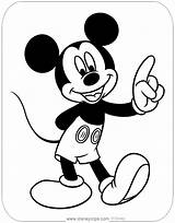 Mickey Mouse Coloring Pages Disneyclips Misc Finger Holding sketch template