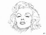 Marilyn Monroe Drawing Pencil Getdrawings Line sketch template