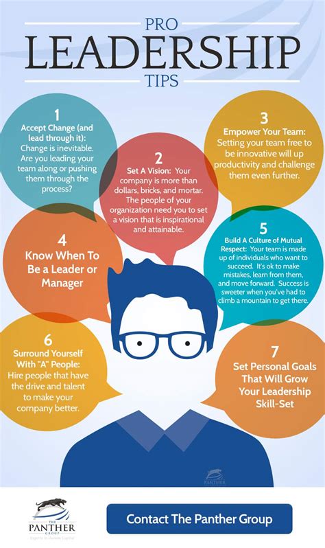 pro leadership tips infographic