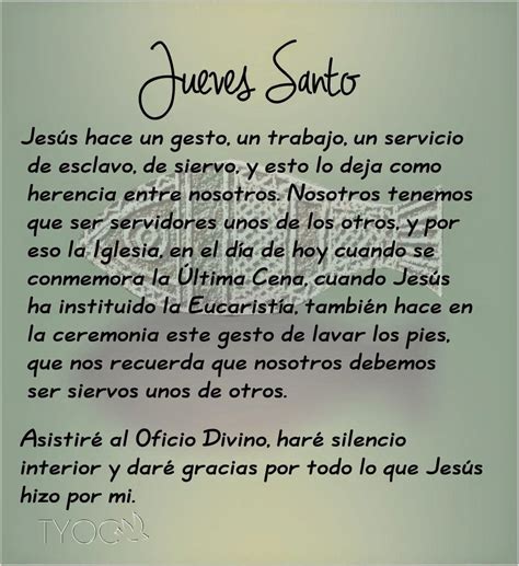 Mis PropÓsitos Jueves Santo Hoy Jueves Santo Desde Las 7pm Hasta