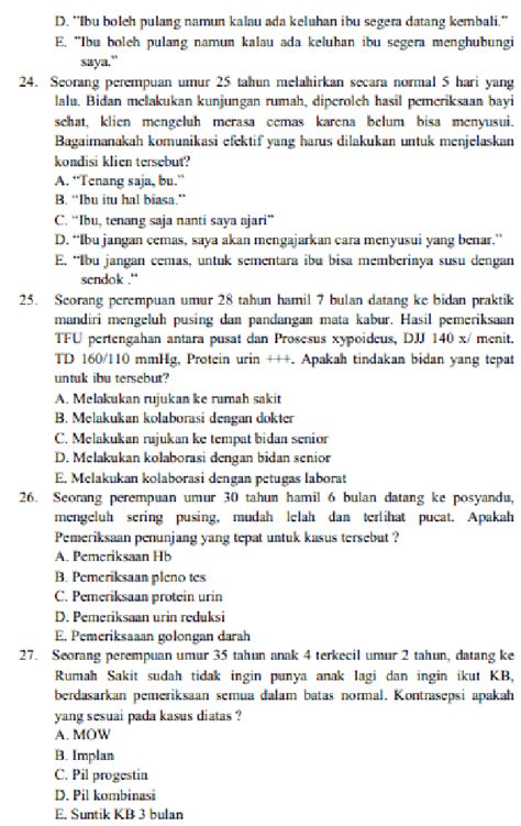 Soal Ujian Ca Kunci Ujian