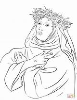 Siena Ausmalbilder Katharina Heilige Catherine Ausmalbild Supercoloring sketch template