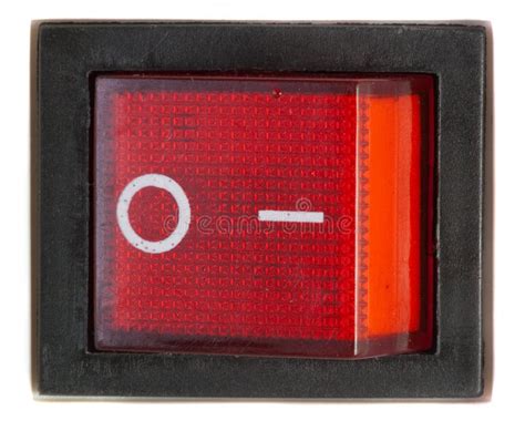 red power switch onoff stock image image  hardware