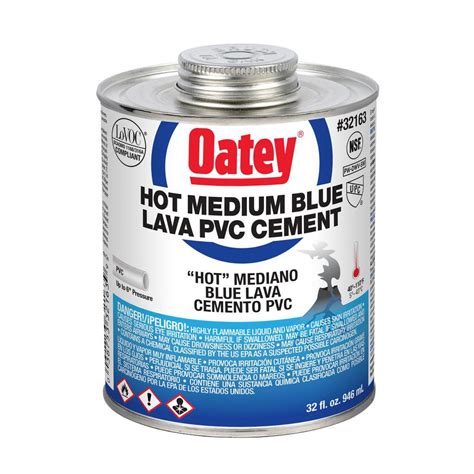 oatey  oz pvc blue lava hot cement   home depot