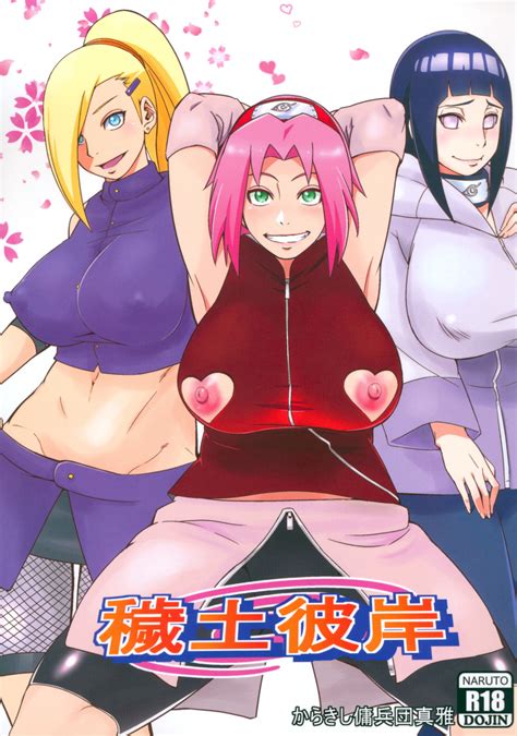 rule 34 3girls armpits doujin cover doujinshi hyuuga hinata ino