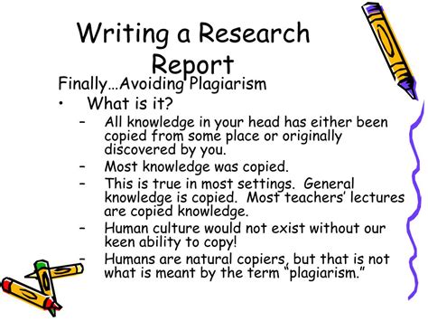 writing  research report powerpoint