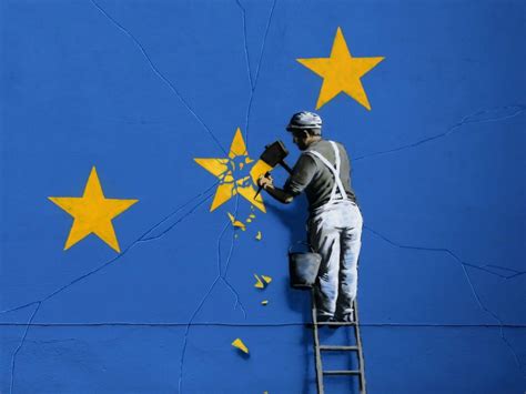 famous artist banksy tackles brexit  latest work