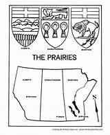 Coloring Pages Canada Arms Coat Map Social Studies Prairies Canadian Sheets Maps Honkingdonkey Colouring Grade Columbia British Activity Kids Fun sketch template