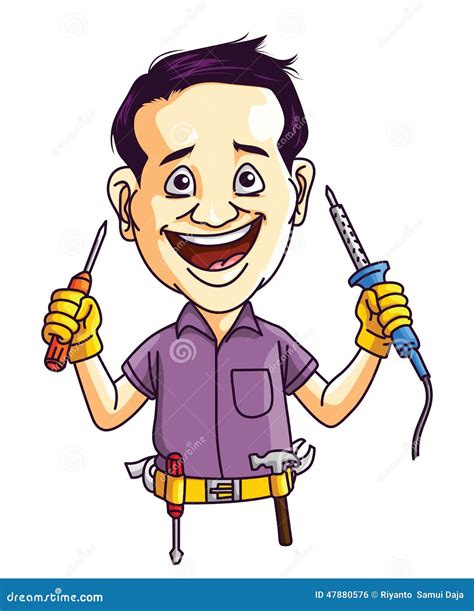 technician man stock vector illustration  repair work