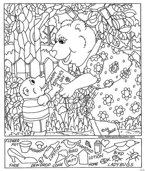 hidden picture printables coloring pictures page print
