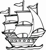 Santa Maria Pinta Coloring Ship Nina Pages Spanish Expedition Clipart Pirate Outline Ships Color Drawing Print Printable Clipartmag Columbus Sailing sketch template