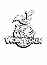 Woody Woodpecker Colouring Pecker Coloringhome sketch template
