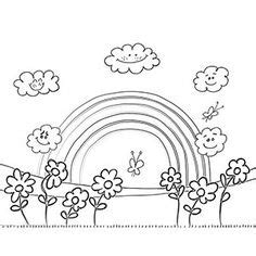printable rainbow coloring pages  kids ideas   house