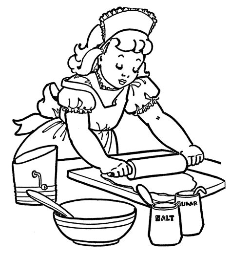 cook coloring pages coloring home