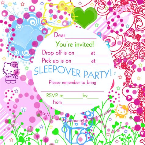 invitations  sleepover party