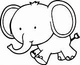 Elephant Coloring Pages Baby Cute Kids Cartoon Drawing Printable Color Template Small Colouring Print Kindergarten Getdrawings Getcolorings Clipartmag Activityshelter Elegant sketch template