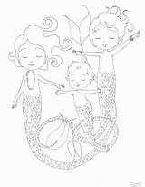 Coloring Mermaid Pages Baby Coloringhome Mermaids Comments Popular Library Clipart Line sketch template