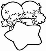 Twins Sanrio Angelitos Kitty Melody ぬりえ 塗り絵 Pintar Mewarnai Adornos Sheets 無料 Cinnamoroll リトル ツイン Psicodélicos Keroppi Star4 スターズ ぬり絵 sketch template