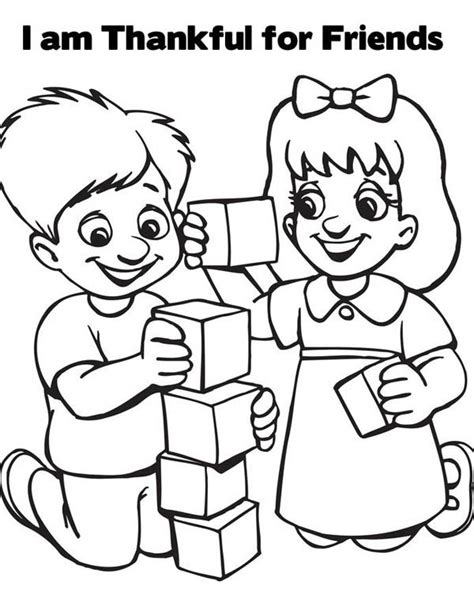 thankful  friends  friendship day coloring page coloring sky