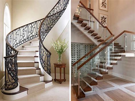 simple modern stair railing designs  home