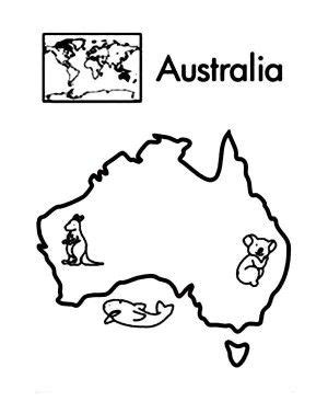 australian outline  world map coloring page world map printable