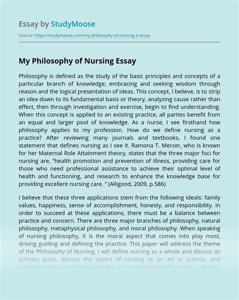 philosophy  nursing  essay  nursing philosophy essay
