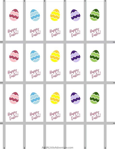 printable easter candy wrappers add   adventure