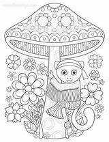 Animals Hippie Coloring Book Thaneeya Pages Choose Board Groovy Animal sketch template