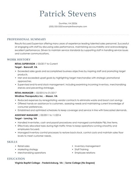 store manager resume  helpful tips