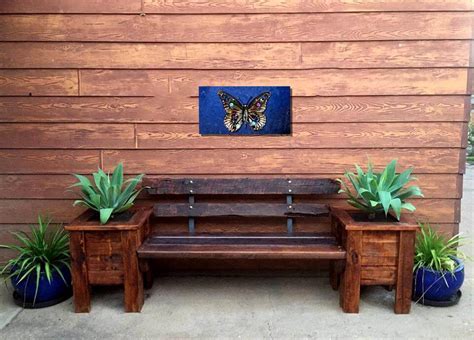 Pallet Bench Seat and Planter Box   101 Pallet Ideas