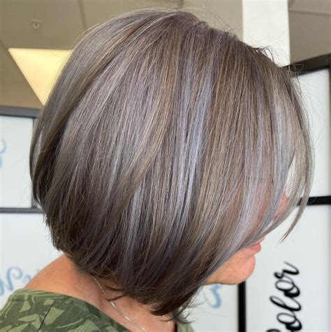 grey blending highlights  lowlights create natural  hair
