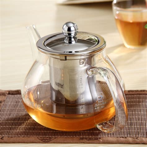 grandness kamjove   heat resistant clear glass teapot   stainless steel infuser