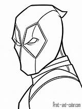 Deadpool Coloring Pages Color Print sketch template