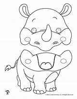 Rhino Puppet Puppets Letter Woojr Zoo sketch template