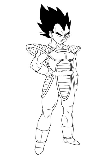 vegeta majin coloring page anime coloring pages