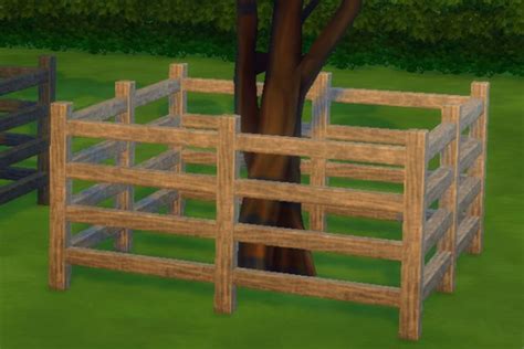 blackys sims  zoo horizontal fence weathered wood  mammut sims