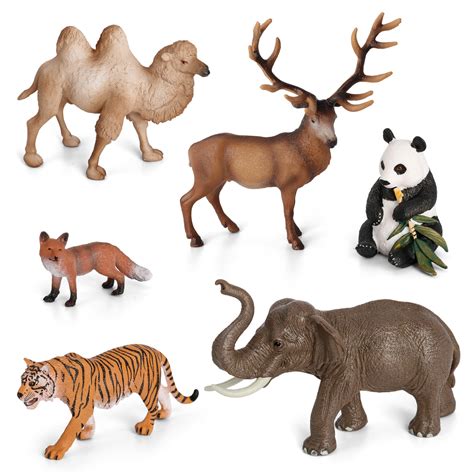 volnau pcs asia animal figurines toys animal figures zoo pack  toddlers kids christmas